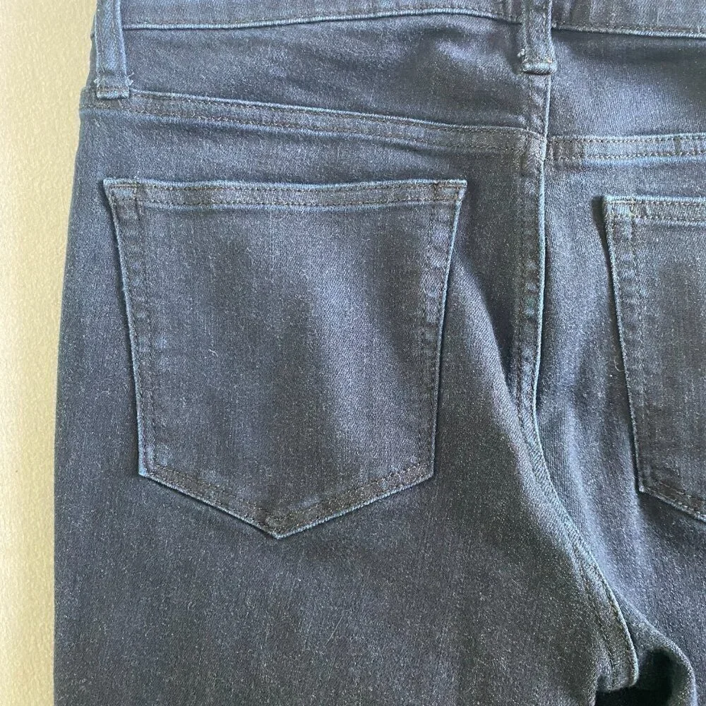 J Crew dark denim high rise crop flare jeans Womens 27 stretch cotton preppy